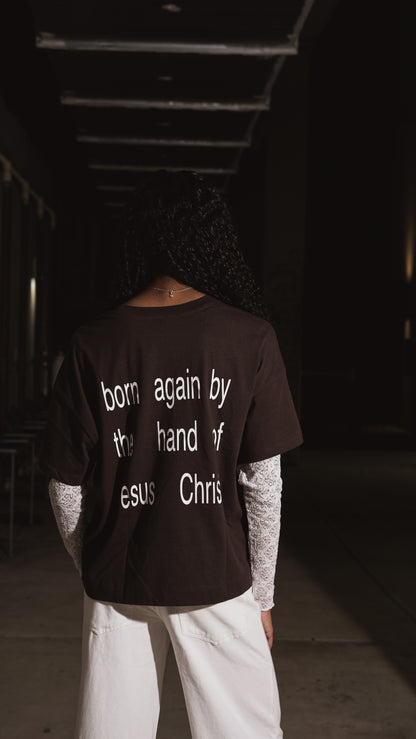 IN NEED OF A SAVIOR TEE - BROWN