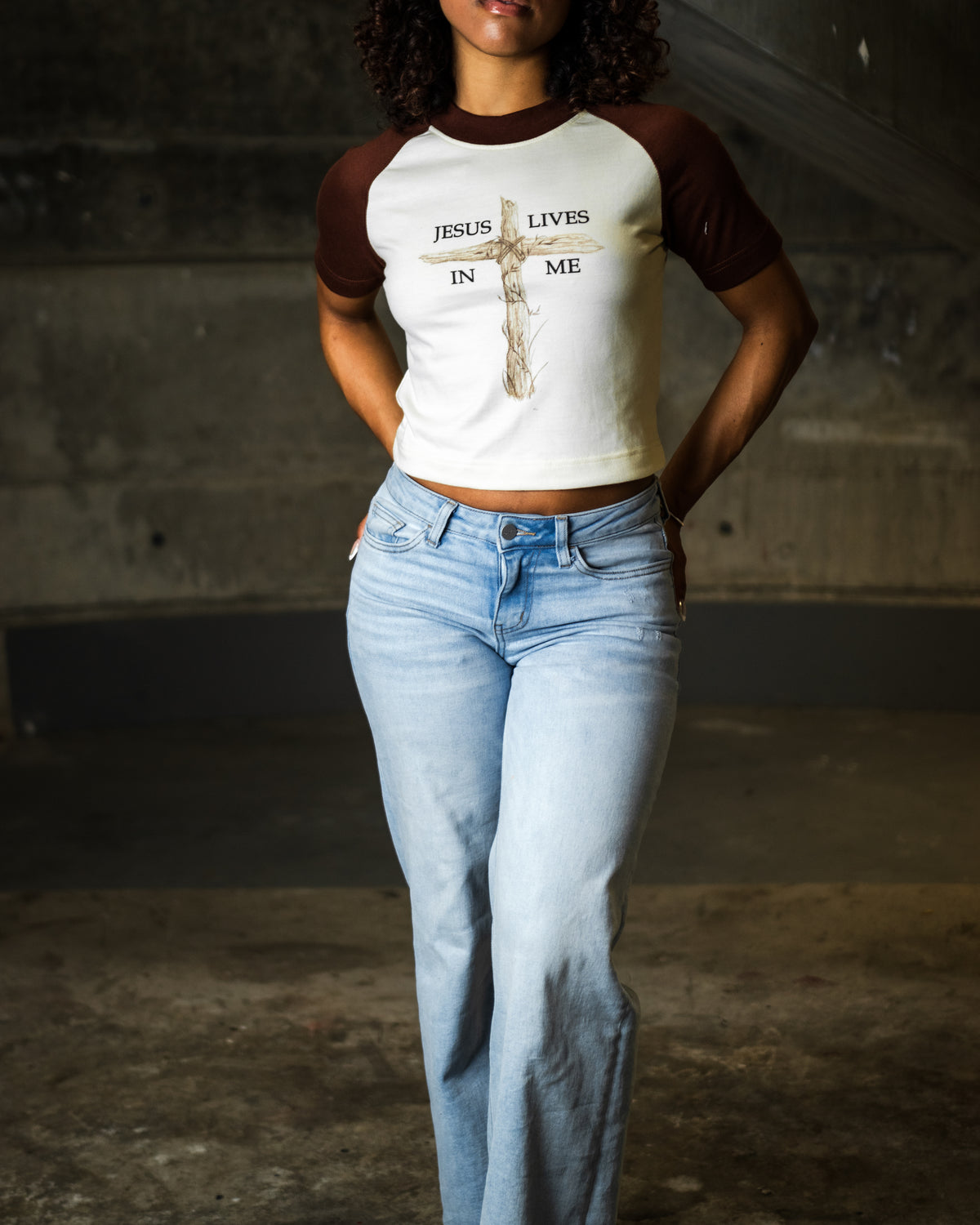 "JESUS LIVES IN ME" BABY TEE