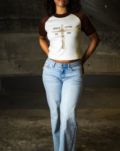 "JESUS LIVES IN ME" BABY TEE