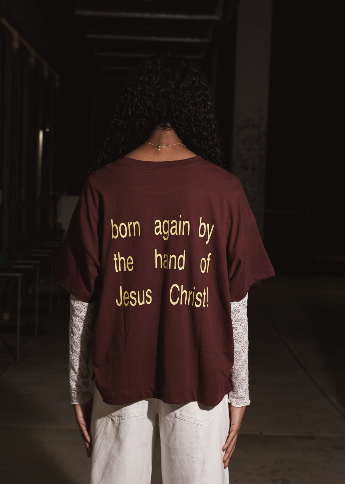 IN NEED OF A SAVIOR TEE - MAROON
