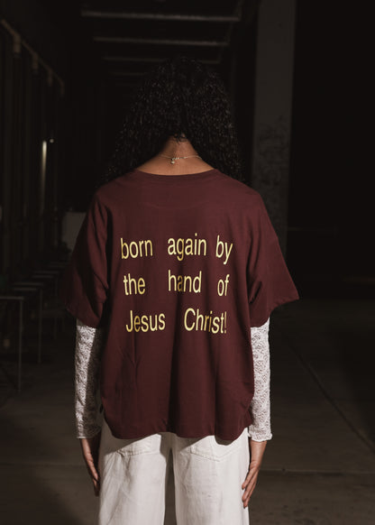 IN NEED OF A SAVIOR TEE - MAROON