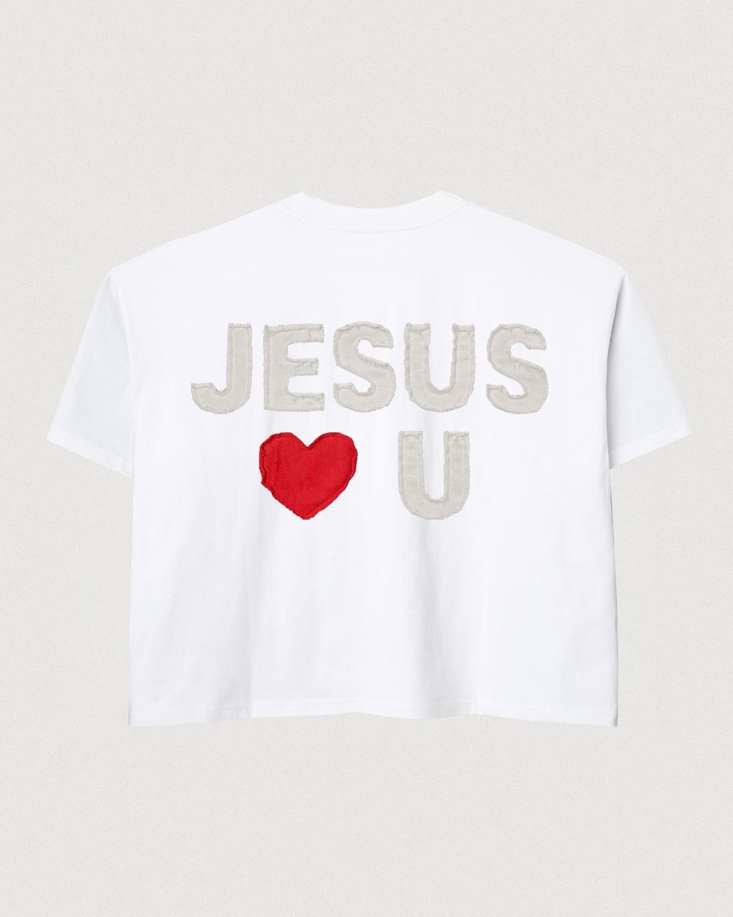 "I <3 JESUS, JESUS <3 U" TEE - WHITE