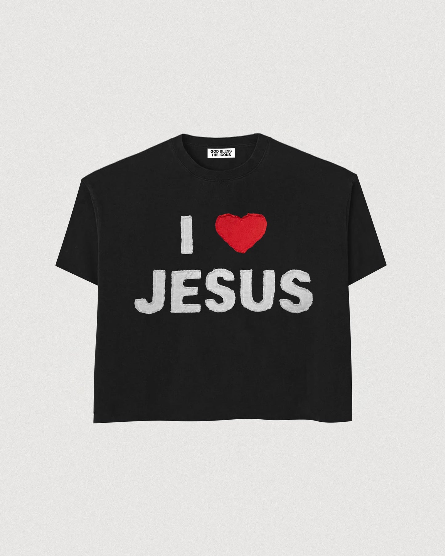"I <3 JESUS, JESUS <3 U" TEE - BLACK