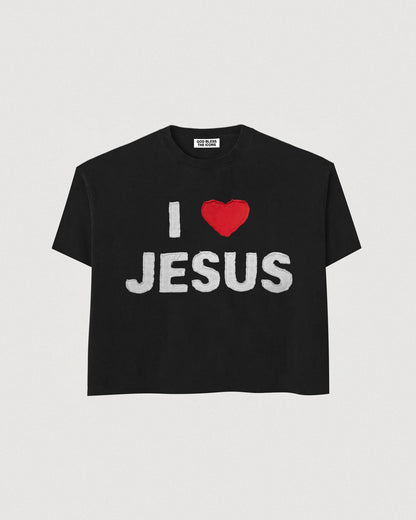 "I <3 JESUS, JESUS <3 U" TEE - BLACK