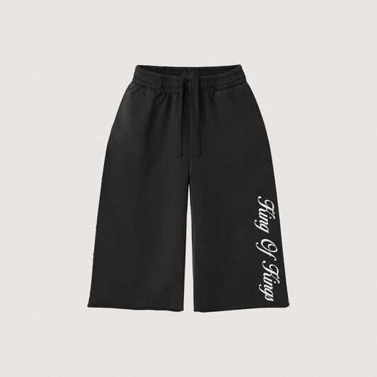 "KING OF KINGS" CHINO SHORTS - BLACK